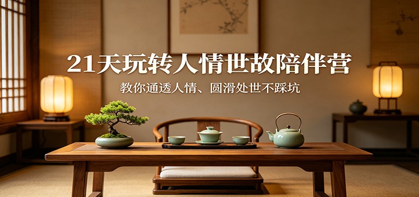 21天玩转人情世故陪伴营：教你通透人情、圆滑处世不踩坑-迷胡学堂