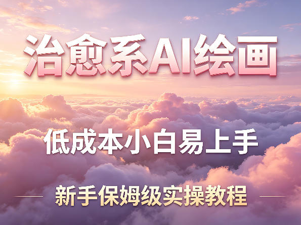 治愈系AI绘画提示词项目，低成本小白易上手，每天10分钟，新手保姆级实操教程-迷胡学堂