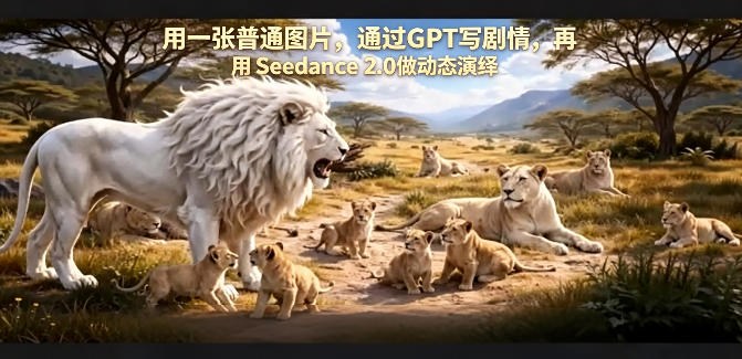 用一张普通图片，通过GPT写剧情，再用Seedance 2.0做动态演绎，居然能生成迪士尼风格搞笑动画-迷胡学堂