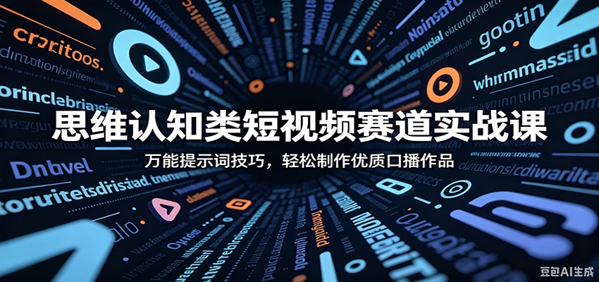 思维认知类短视频赛道实战课:万能提示词技巧,轻松制作优质口播作品-迷胡学堂