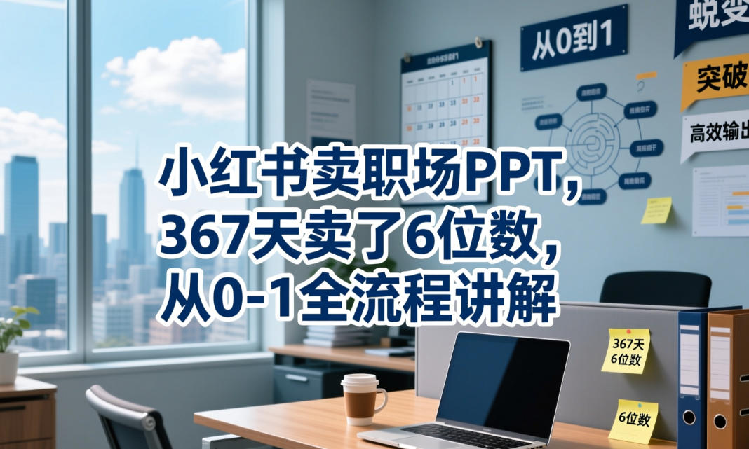 小红书卖职场PPT，367天卖了6位数，从0-1全流程讲解-迷胡学堂