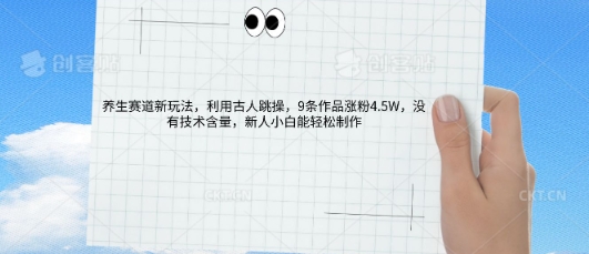 AI养生赛道新玩法，10条作品涨粉5.2W，操作简单，新人小白能轻松制作-迷胡学堂