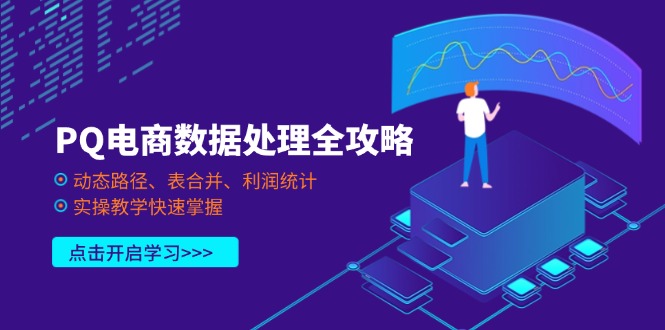 （14240期）PQ电商数据处理全攻略，动态路径、表合并、利润统计，实操教学快速掌握-迷胡学堂