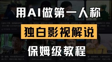 用AI做第一人称独白影视解说，手把手教学，保姆级教程-迷胡学堂