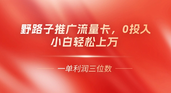 0门槛推广流量卡,一单收益上百,0投入,小白月入过W-迷胡学堂